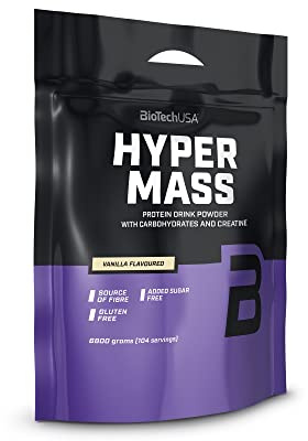 BioTechUSA Hyper Mass - Mass Gainer with Carbs & Protein Blend | Micronised Creatine | Gluten-Free, 6.8 kg, Vanilla