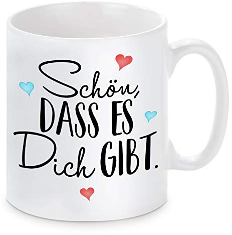 Herzbotschaft Tasse mit Motiv Modell: Schön, DASS es Dich gibt