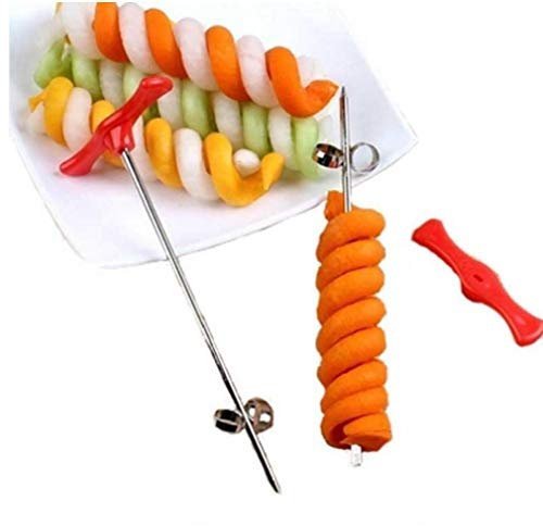 AMOYER Kitchen Accessories Gadget Stainless Creative Scroll Vegetable Cutter Fruit Vegetable Spiral Knife Kitchen Gadgets
