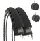 ECOVELO Neumáticos Negros 26 X 1.95 (50-559) 2 Cubiertas Demi Slick 26 x 1,95 + cámaras de Aire, Adultos Unisex, 26