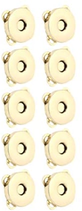 TOYANDONA 10 Stück Magnetische Druckknöpfe Nähen in Magnetische Pflaumenblüte Tasche Verschlüsse Knöpfe für Handtasche Geldbörsen Taschen Nähen Handwerk DIY (Golden)