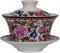 Eplze YBK Tech 10oz Large Gaiwan, Porcelain Kung Fu Tea Cup and Saucer with Lid, Chinese Traditional Gaiwan, Sancai Tea Bowl (3#)