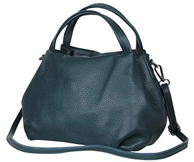 AmbraModa Damen handtasche Henkeltasche Schultertasche aus Echtleder GL023 (Petrol)