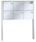 RENZ/Basic B / 5er Freistehende Briefkastenanlage Standbriefkasten mit Sprechfeld / V4A-Edelstahl/Volumen 12 L/zum Einbetonieren/Dein-Briefkasten.de