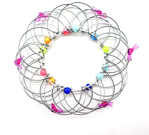 Magic Basket Toy Dekompression Type Flower Metall Mild Soft Steel Hoop Toy Flexible Basket Magic Iron Ring Ornament für Erwachsene Kids Transforming 36 Shapes Übung Brain Relief Angst Spielzeug