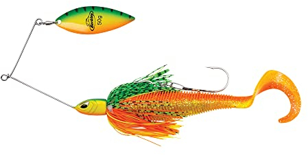 Berkley Zilla Spinnerbait - Perch, Pike, Barsch, Hechtfisch Angelköder, 25g, Firetiger