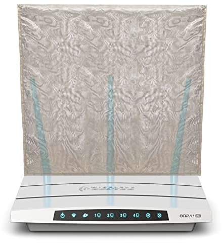 NLAVW WLAN-Router-Abdeckung EMF-Strahlungsschutzabdeckung, HF-blockierender WLAN-Router-Abschirmschutz, Abschirmung von EMF/WIFI/5G/RF,29 * 37cm