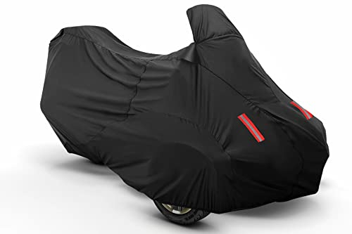 Can Am Spyder Abdeckung 2022, Can Am Spyder Abdeckung Wasserdicht Allwetter, 420D Oxford-Tuch PU-Beschichtung, Wasserdicht und Anti-UV-Anti-Staub, Can Am Spyder Abdeckung mit Reflektorstreifen