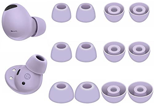 BLLQ Galaxy Buds Pro 2 Ear Tip Ear Gels Earuds Tip Silicone Tips Compatible with Galaxy Buds Pro 2, S/M/L 3 Size 6 Pairs Bora Purple,GBP2SP