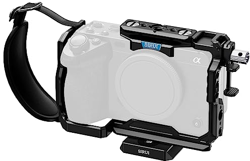 SIRUI FX30 FX3 Camera Cage with HDMI Cable Clamp, 1/4-20 Threaded Holes, for ARRI 3/8-16 Locating Holes, NATO Rail, Camera Cage for Sony FX3 FX30, Compatible with Original XLR Handle(Black)