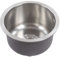 Lavabo de Cuisine, Mini évier de Cuisine Rond en Acier Inoxydable à Encastrer avec Raccord de Tuyau D'évacuation de 30 Cm de Diamètre, Drains Crépines