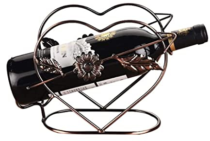 BPILOT Weinregal Nordic Love Herzform Weinregal Iron Art Vintage Weinhalter Weinständer Heimtextilien Weinregal Flaschenregal