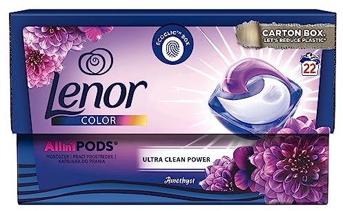 Lenor All-in-1 PODS Waschmittel COLOR Amethyst Floral Bouquet - 22 Waschladungen / 22 kapseln/Kartonbox