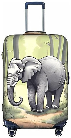 Walking Elephant Trolley-Koffer, hochelastisch, für Herren und Damen, weiß, 80