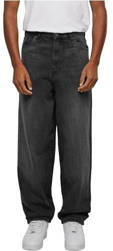 Urban Classics Heavy Ounce Baggy Fit Jeans Pantaloni, Black Washed, 30 Uomo