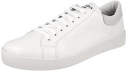 Prada Herren Weiss Leder Sneaker 2EG374 LZB F0009 46 EU/UK 12