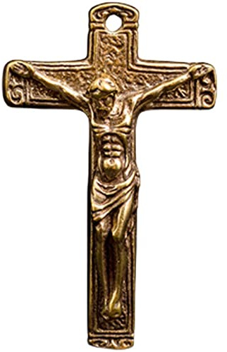 Messing-Ministatue, Ornamente, bringt Frieden und Wohlstand, Dekoration, Figur, Schlüsselanhänger, Anhänger, Messing, Jesus-Kreuz, Schlüsselanhänger, kreativer handgefertigter Anhänger, Schmuck for Mä