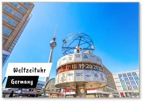 Weltzeituhr, Alexanderplatz, Berlin, Deutschland, Kühlschrankmagnet