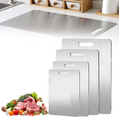 Tabla de cortar de titanio, tabla de cortar de titanio Taima, tablas de cortar de titanio para cocina, higiene de vanguardia y durabilidad, alfombrilla de corte de titanio de XL (18 x 12 pulgadas)