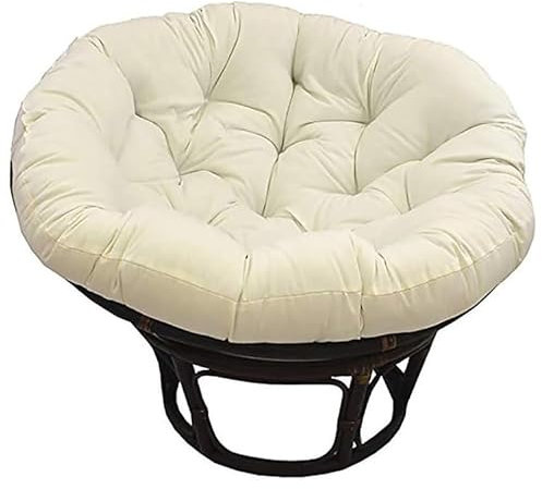 Papasansessel Kissen 160/40/50/60/90/100/120cm Outdoor Sitzkissen for Hängesessel Rattanstühle Gartenstuhlauflagen Rundes Schaukelstuhlkissen, Hängendes Eierstuhlkissen mit Bändern(03,160CM/63IN)