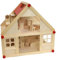 Spielhaus Indoor - Spielhäuser - Puppenhaus Holz - Puppenhaus Kinderzimmer - Puppenhaus - 2 Etagen Tragegriff 40x25x38cm Art. GF2153B FREDA