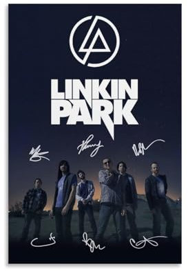 Xuseoua Linkin Poster, Park, Rockband, Musik, Retro, Vintage, signiert, Musikposter für Zimmer, ästhetische Leinwand, Wandkunst, Schlafzimmerdekoration, 30 x 45 cm