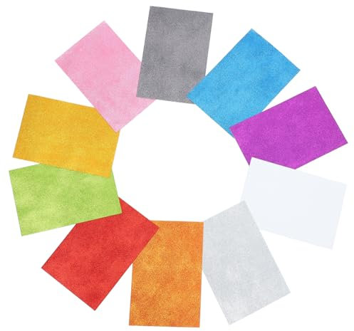 SEWOART 10blätter Schaumpapier Zum Basteln Glitzer Für Diy-projekte Und Dekorationen Selbstklebend Geeignet Für Kindergarten Schule Und Partys