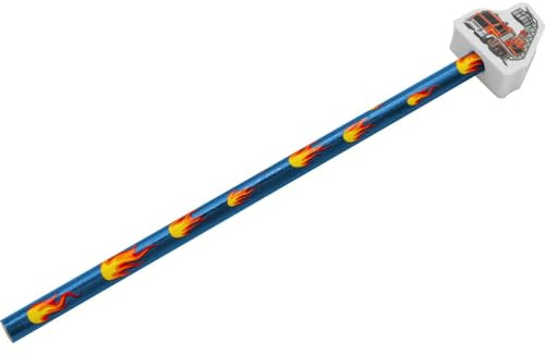 Sheepworld Regenbogenstift Feuerwehr | Stift mit Mine in Rot, Gelb, Grün und Blau, Länge 19 cm, mit aufsteckbarem Radierer | Geschenk für Kinder, Kindergeburtstag | 74316