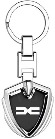 DALINGFA Car Keyring for Dacia Duster 1 2010-2017, Car Keychain Replacement Key Fob Accessories Key Ring for Men Women Family Present,A