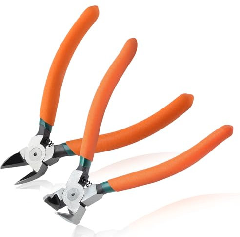 LEONTOOL Diagonal Pliers for Flush Cut Plastics, 45° & 90° Angled Wire Cutters for Crafting, Wire Side Cutter Clipper, Precision Wires Snips Flush Cutter for Jewelry Making, Electronic, Model, Floral