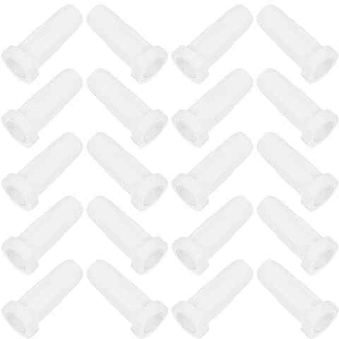 Toddmomy 50 Stück Weiße Möbelrollenhalterung aus Dickem Kunststoff Ersatz Schaftbuchsen 33X16mm für Kinderbett Rollen Stuhl und Möbelrollenaufnahme Sicherung für Babymöbel