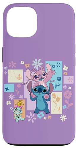 Hülle für iPhone 13 Disney Stitch & Angel Spring Easter Friendly Flower Faces