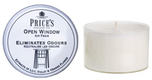 Price's - Open Window Tin Candles - Made with Lily, Violet & Orange Flower Extracts - Clean, Fresh, Quality Fragrance - Long Lasting Scent