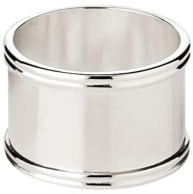 EDZARD 6er Set Serviettenring Madrid, rund, edel versilbert, Durchmesser 4 cm