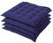 Homescapes 4er Set Stuhlkissen 40x40 cm dunkelblau – Sitzkissen Outdoor/Indoor mit Baumwollbezug, Sitzpolster waschbar und Oeko-TEX-Zertifiziert für Esszimmer-, Küchen- & Gartenstühle