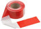 Connex Absperrband 250 m x 80 mm - rot / weiß - Beidseitig bedruckt - UV-beständig & reißfest - Aus Polyethylen (PE) / Warnband / Flatterband / Markierungsband / Absperrungsband / DY2700592