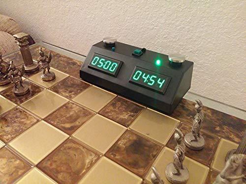 The Chess Store ZMF-II Chess Clock - Black with Green LED