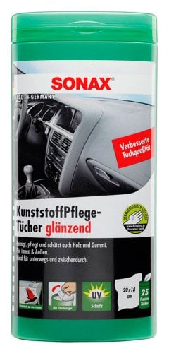 Sonax 412.100 Kunststoffpflegetücher glänzend Box 25pcs