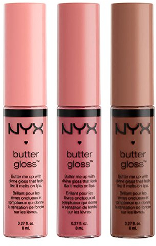 NYX Butter Lip Gloss Set 5 (Creme Brulee, Angel Food Cake and Ginger Snap)