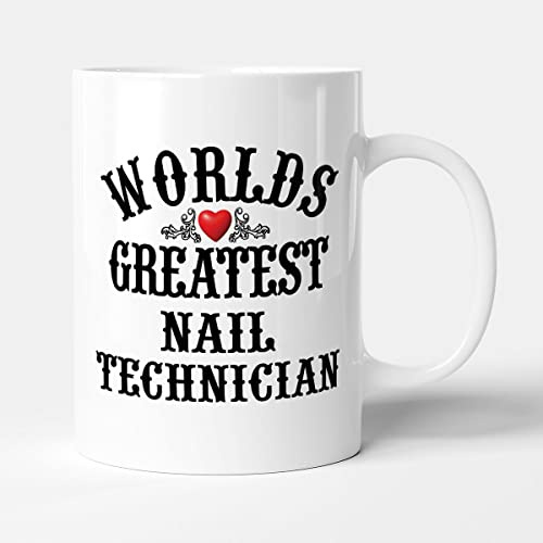 Victorian Printing Co - The Worlds Greatest - Nail Technician - Mug, Ceramic, 11fl.oz.