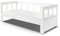VIPACK Auszug und Einer Liegefläche 90 x 200, erweiterbar auf 180 x 200 cm Funktionsbett, Holz, weiß, 100 x 208 x 80 cm