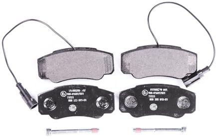 HELLA 8DB 355 013-511 Brake pad set - with integrated wear warning contact - T1721 - for e.g. NISSAN