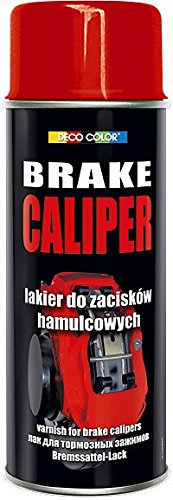 DECO COLOR BRAKE CALIPER DRUM SPRAY PAINT HIGH GLOSS MOTO CAR SPORT TUNING (red)