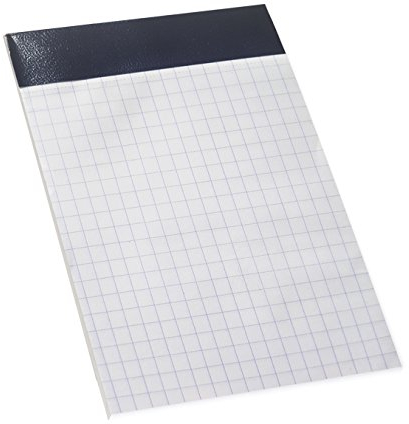 Enri, Notizblock, klein, geheftet, ohne Deckel, kariert, 4 x 4, Format A7 (10,5 x 7,4 cm), 80 Blatt, mikroperforiert, 10 Stück