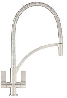 Franke Wave Pull-Out Mono Mixer Kitchen Tap Brushed Steel