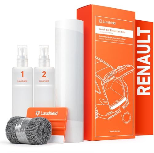 Luxshield Ladekantenschutz Folie für Renault Scénic 4 (IV) J9 I 2016-2023 - Stoßstangenschutz, Kratzschutz, Lackschutzfolie - Transparent