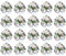 Nuptio 20mm Prisma de Bola de Cristal Transparente 20 Piezas - Cuelgan Facetadas Suncatcher Colgante para Lámpara de Techo, Feng Shui, Casa de la Boda, Decoraciones de Oficina