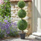 Garden Mile® Decorative Artificial Plants Ball trio Trees in Pot Fake Plants for Home Indoor Outdoor Decor, 80 centimetres