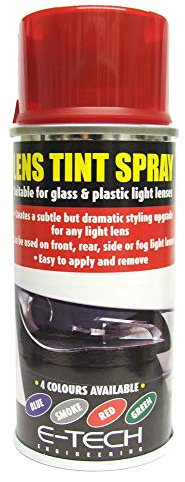 MP Essential Car Headlight & Taillight Lamp Light Lens Coloured Tint Spray - (Red)