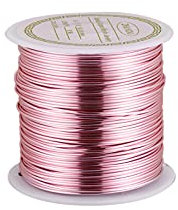 PandaHall 26.3 Feet Tarnish Resistant Copper Wire 20 Gauge Jewelry Beading Craft Wire for Jewelry Making (Rose Gold)